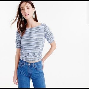 J CREW Seersucker Crop Top